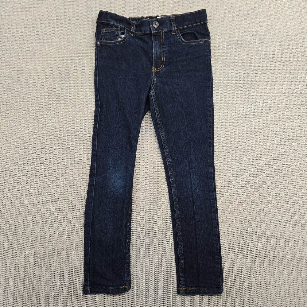 OshKosh B'gosh Jeans Youth 7R Blue Skinny Dark Wash Denim Adjustable Waist